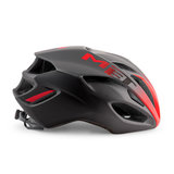 MET rivale black shaded red zwart rood race fiets helm - zeer lichte racefiets helm zij