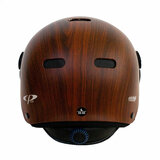 cp carachillo fietshelm e bike bruin met hout achter