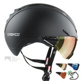 casco roadster zwart e bike helm met vizier carbonic multilayer 04.3618.U