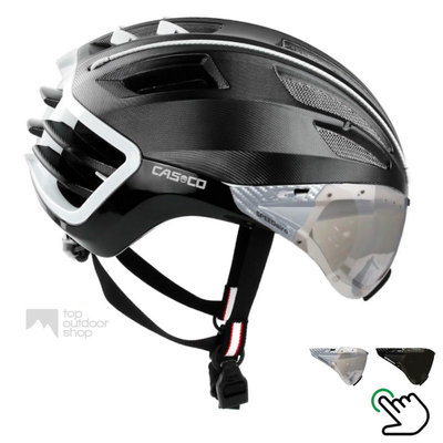 Casco Speedairo 2 zwart + carbonic vizier (keuze uit 2)- met GRATIS montage!