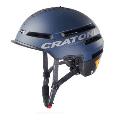 Cratoni Smartride blue matt - Pedelec helm - Bike helmet with Speakers - Light & App