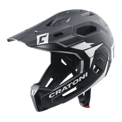 cratoni c-maniac 2.0 MX black white - mtb helm full face with cameraport