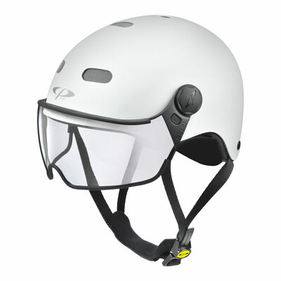 CP Carachillo E-bike helmet white - Choose from clear or photochromic visor - Also Nr.1 spectacle wearers!