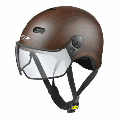 CP Carachillo E-bike helmet Wood - Choose from clear or photochromic visor - Also Nr.1 spectacle wearers!