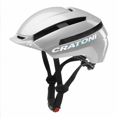 Cratoni C-Loom 2.0 white shiny e-bike helmet - Helmet with lighting