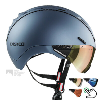 Casco Roadster Blue e bike helmet + carbonic multilayer visor (choice of 3) - Free assembly!