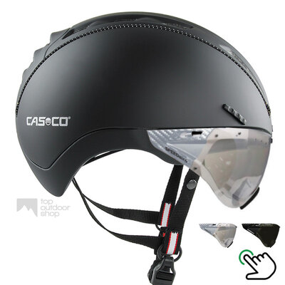 Casco Roadster Black e bike helmet + carbonic visor (choice of 2) - Free assembly!