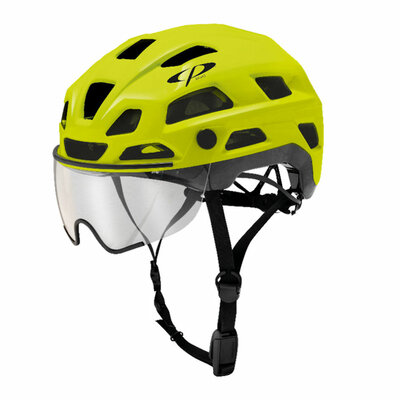 CP Cylite fluo yellow E bike helmet with visor | With 340 grams, one of the lightest visor helmets on the market !