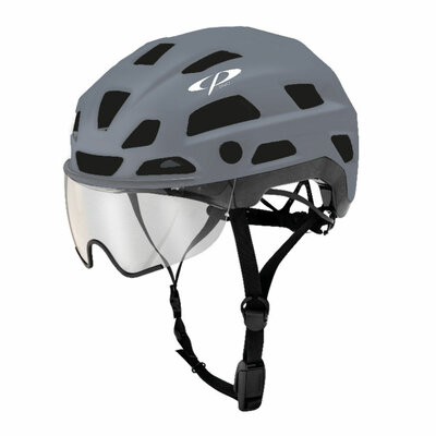CP Cylite grey E bike helmet with visor | With 340 grams, one of the lightest visor helmets on the market !