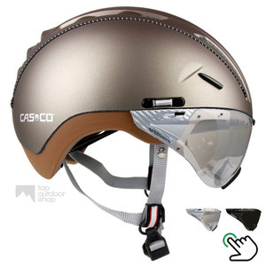 casco roadster olive e bike helm met vizier carbonic 04.5016.U of 04.5015.U