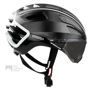 casco speedairo 2 zwart race fiets helm met vizier anti scratch carbonic 04.50.26.U