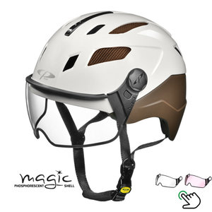 CP Chimayo+ wit-bruin magic - speed pedelec helm - e bike helm