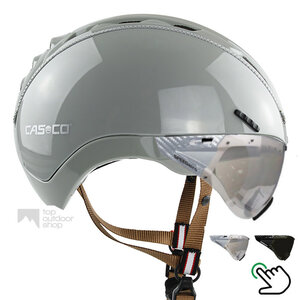 casco roadster grijs e bike helm met vizier carbonic 04.5016.U of 04.5015.U